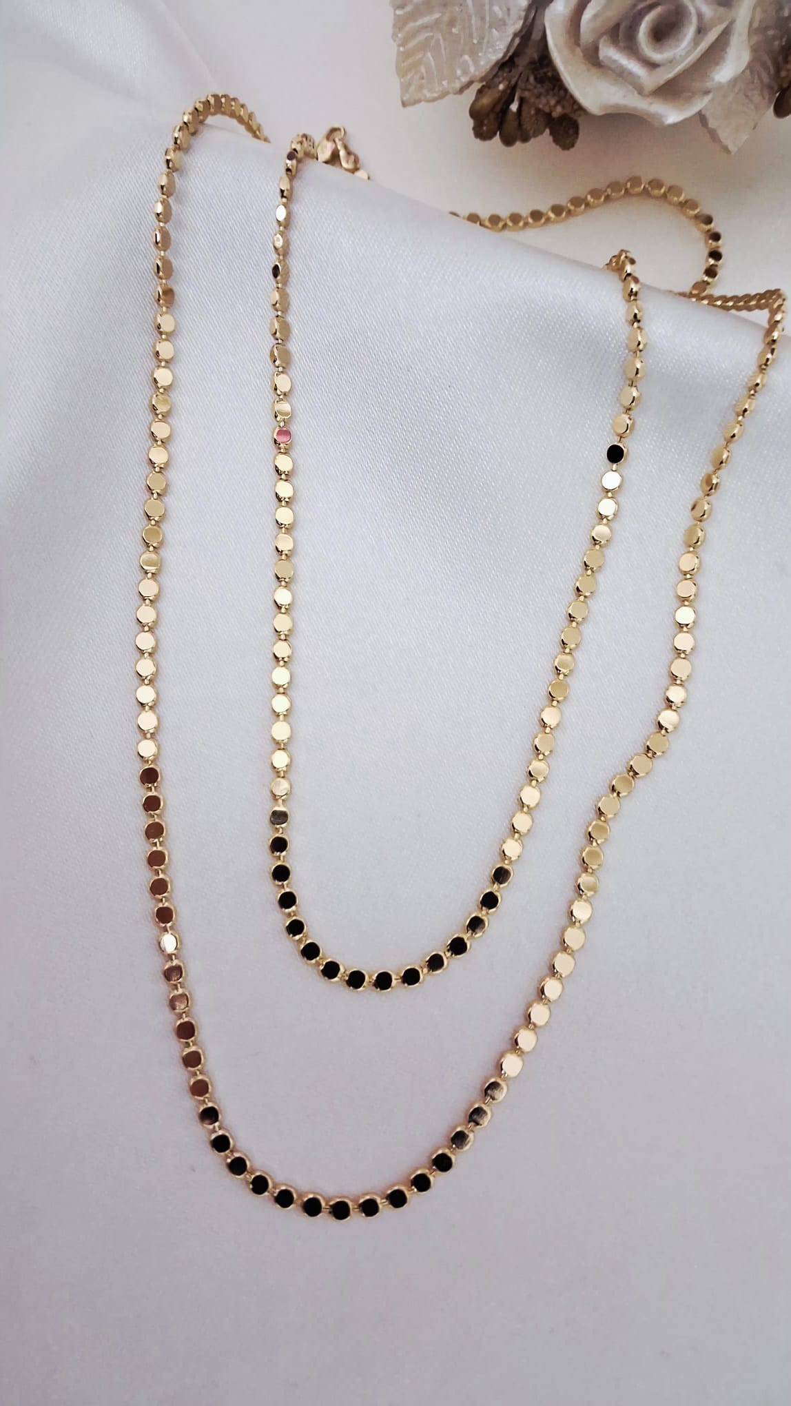 XUPING Kolye - 50 cm Sıralı Pul Zincir